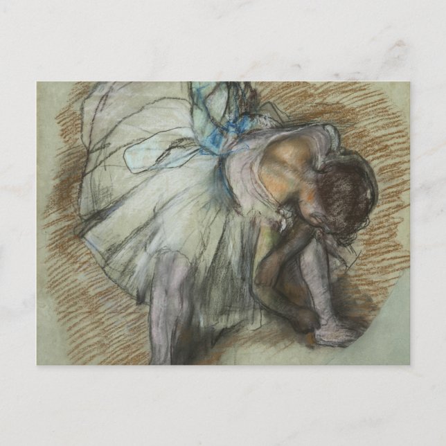 Edgar Degas - Dancer Adjusting Her Shoe Postcard (Front)