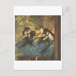 Edgar Degas - Dancer in Blue Ballet Ballerina Tutu Postcard