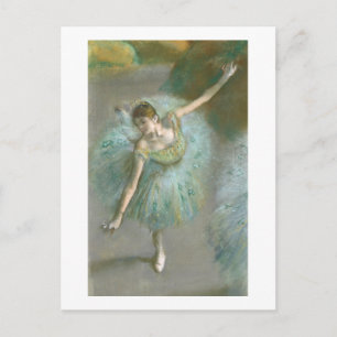 Edgar Degas   Dancer in Green   New Address Announcement Postcard