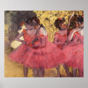 Edgar Degas - Dancer in Pink in Wing 1884 oil Poster