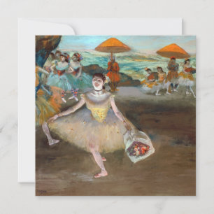 Edgar Degas - Dancer with Bouquet, Bowing on Stage Invitation