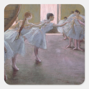 Edgar Degas   Dancers at Rehearsal, 1875-1877 Square Sticker
