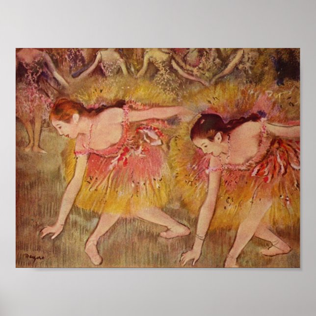 Edgar Degas Dancers Bending Down Poster (Front)