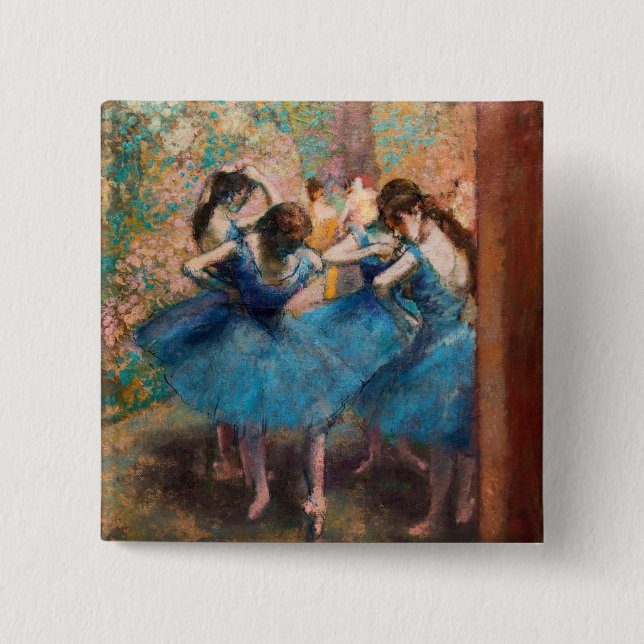 Edgar Degas - Dancers in blue 15 Cm Square Badge (Front)