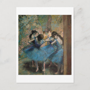 Edgar Degas   Dancers in blue, 1890 Postcard