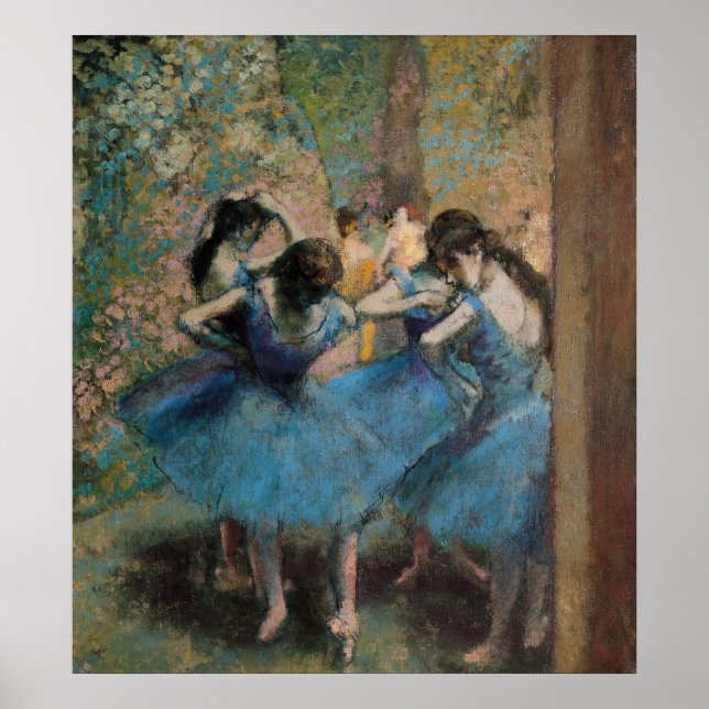 Edgar Degas | Dancers in blue, 1890 Poster (Front)