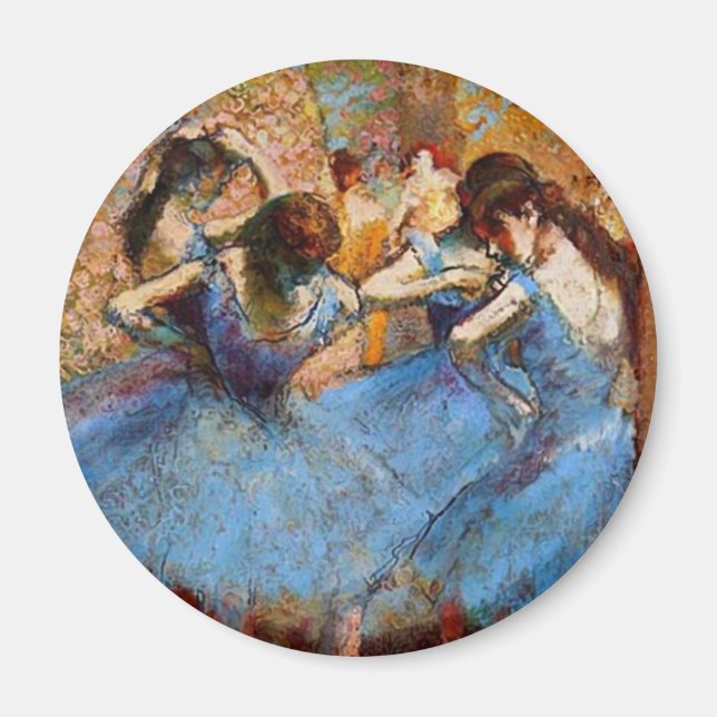 Edgar Degas - Dancers in Blue Magnet (Front)