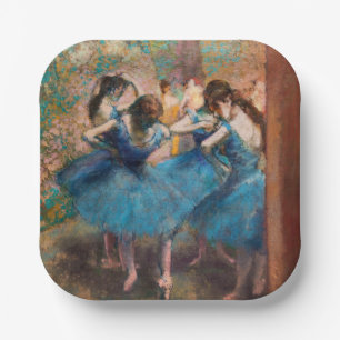Edgar Degas - Dancers in blue Paper Plate