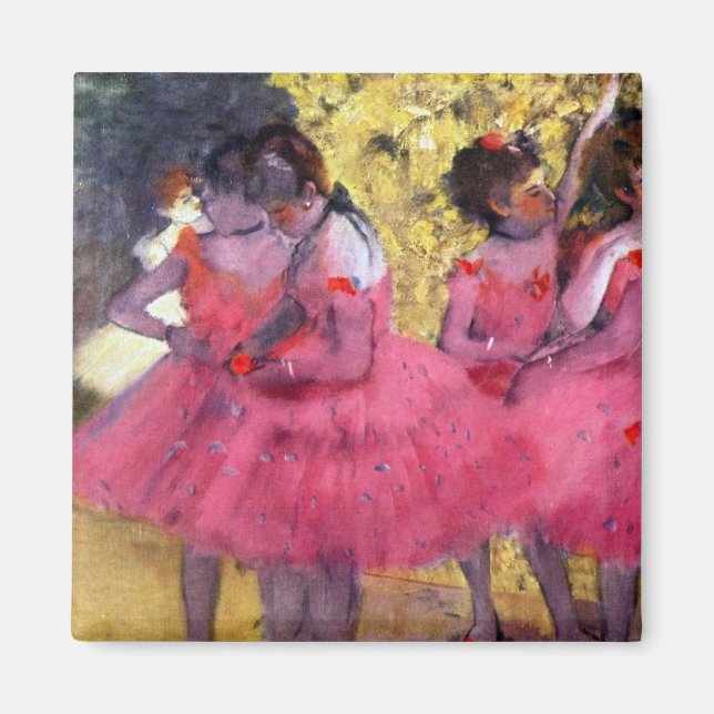 Edgar Degas - Dancers in pink between the scenes Magnet (Front)
