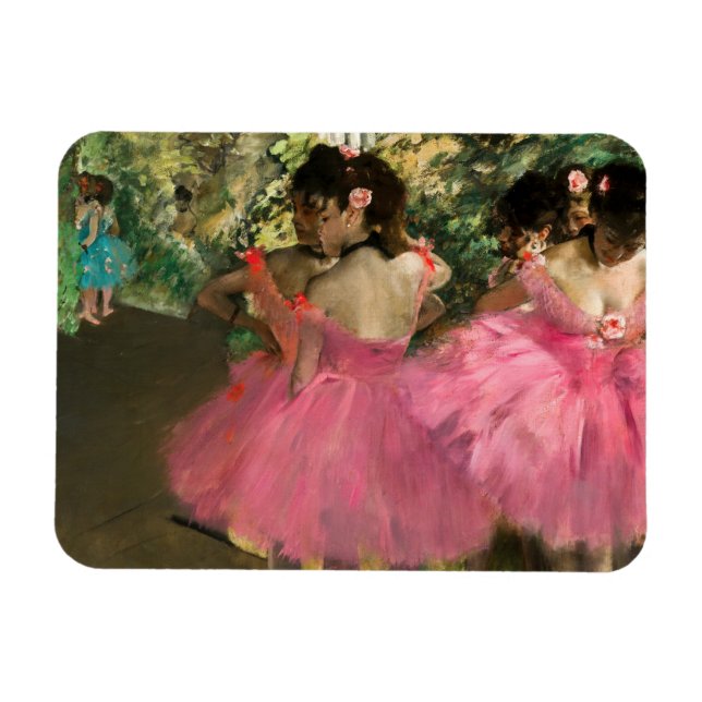 Edgar Degas - Dancers in pink Magnet (Horizontal)