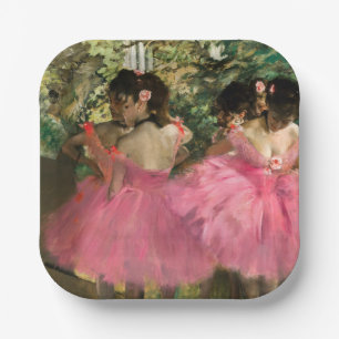 Edgar Degas - Dancers in pink Paper Plate