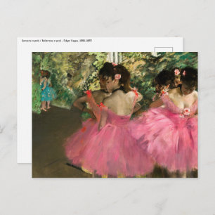 Edgar Degas - Dancers in pink Postcard