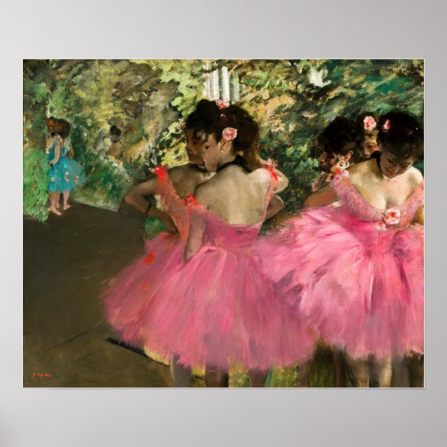 Edgar Degas - Dancers in pink Poster (Front)