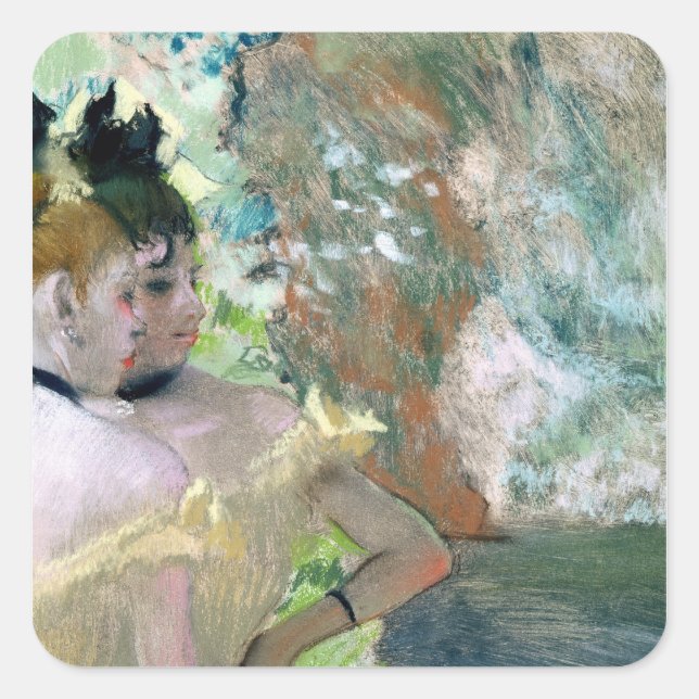 Edgar Degas | Dancers in the Wings Square Sticker (Front)