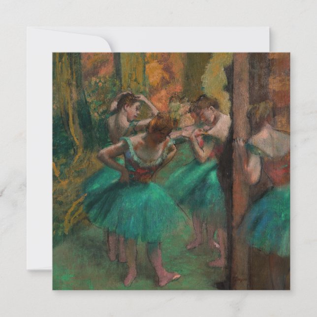 Edgar Degas - Dancers, Pink and Green Invitation (Front)