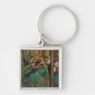 Edgar Degas Dancers Pink and Green Keychain