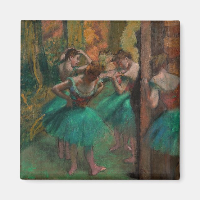 Edgar Degas - Dancers, Pink and Green Magnet (Front)