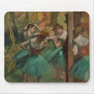 Edgar Degas Dancers Pink and Green Mouse Pad
