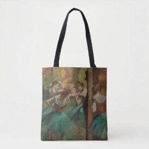 Edgar Degas Dancers Pink and Green Tote Bag