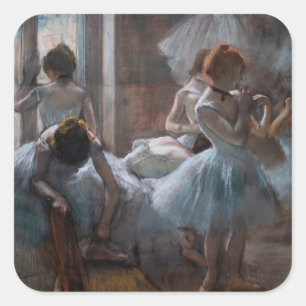 Edgar Degas - Dancers Square Sticker