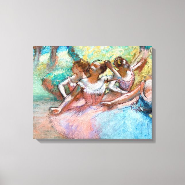 Edgar Degas - Four Ballerinas on Stage Canvas Print (Front)