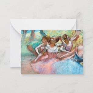 Edgar Degas - Four Ballerinas on Stage Card