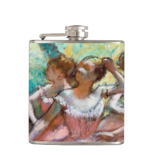 Edgar Degas - Four Ballerinas on Stage Hip Flask