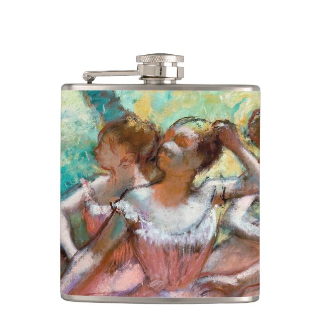 Edgar Degas - Four Ballerinas on Stage Hip Flask (Front)
