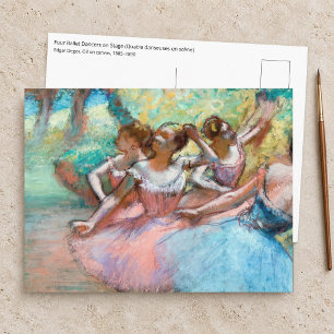 Edgar Degas - Four Ballerinas on Stage Postcard