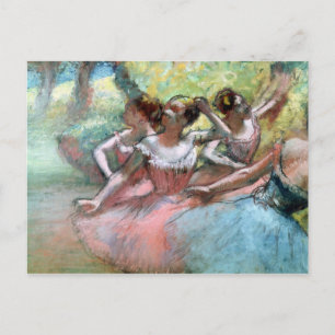 Edgar Degas   Four ballerinas on the stage Postcard