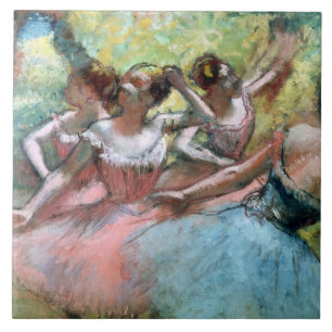 Edgar Degas Four ballerinas on the stage Tile