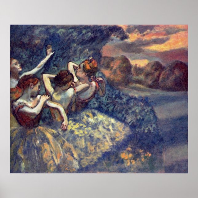 Edgar Degas - Four Dancers 1899 Ballet Canvas Poster (Front)
