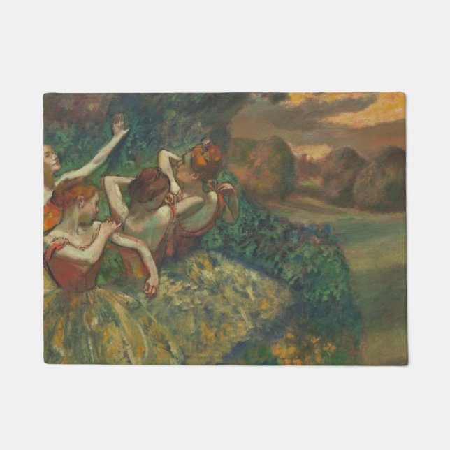 Edgar Degas Four Dancers Impressionist Doormat (Front)