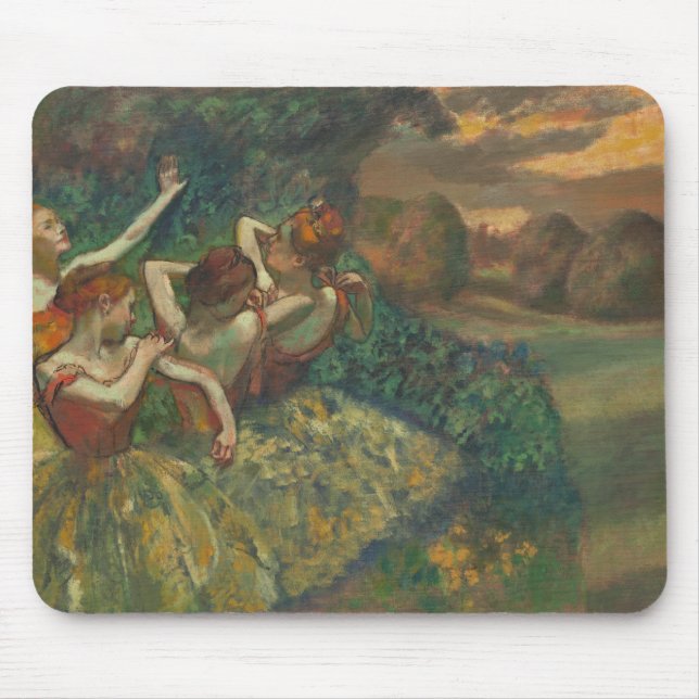 Edgar Degas Four Dancers Impressionist Mouse Pad (Front)