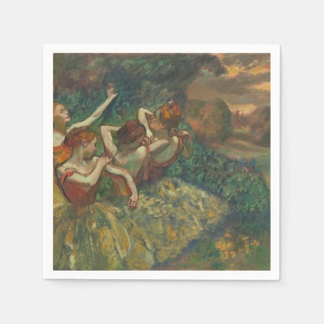 Edgar Degas Four Dancers Impressionist Napkin (Front)