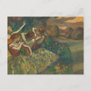 Edgar Degas Four Dancers Impressionist Postcard