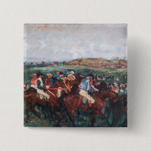 Edgar Degas - Gentlemen Race 15 Cm Square Badge