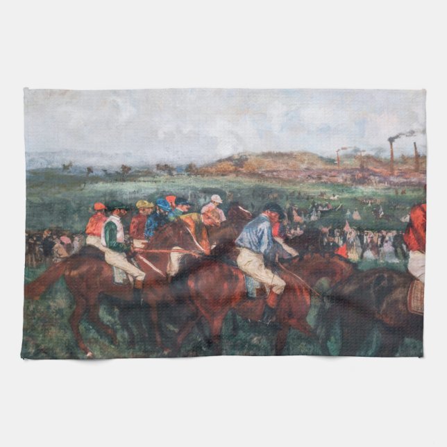 Edgar Degas - Gentlemen Race Tea Towel (Horizontal)