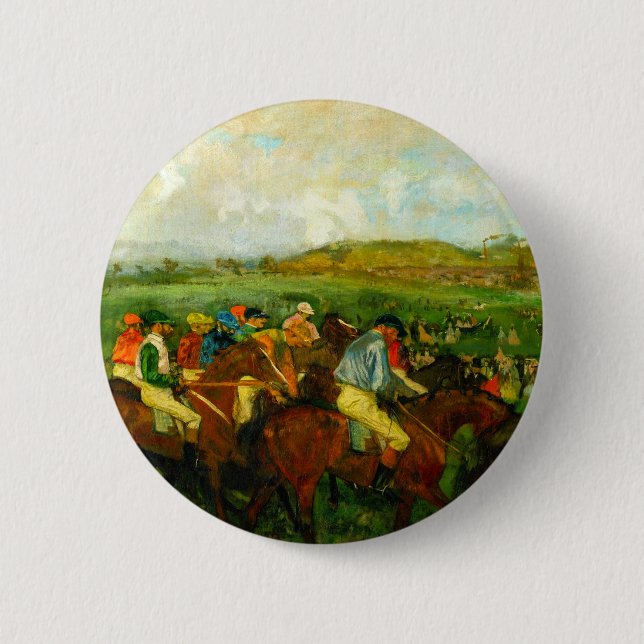 Edgar Degas Horseback Riding 6 Cm Round Badge (Front)