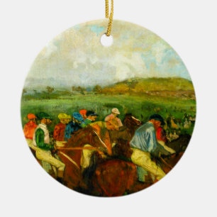 Edgar Degas Horseback Riding Ceramic Tree Decoration