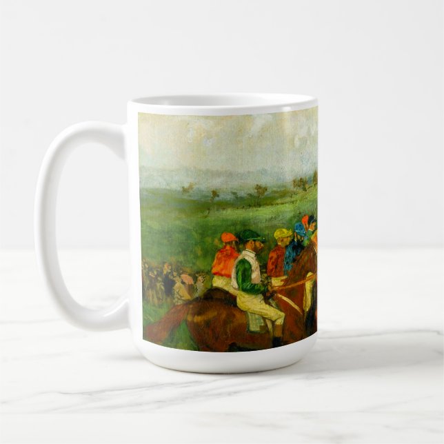 Edgar Degas Horseback Riding Coffee Mug (Left)