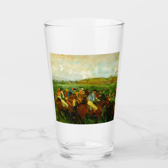 Edgar Degas Horseback Riding Glass (Front)