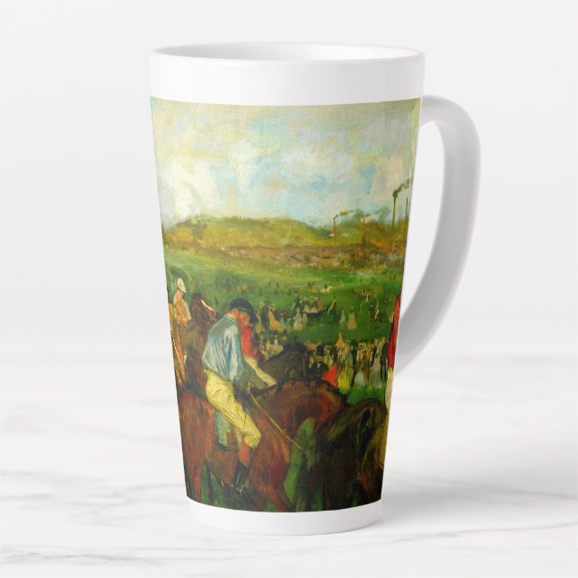 Edgar Degas Horseback Riding Latte Mug (Right Angle)