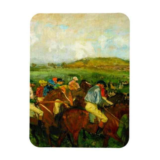 Edgar Degas Horseback Riding Magnet (Vertical)