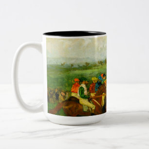 Edgar Degas Horseback Riding Two-Tone Coffee Mug