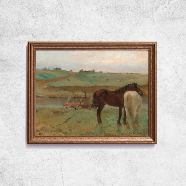 Edgar Degas Horses In A Meadow Old Famous Art Poster (Edgar Degas Horses In A Meadow Old Famous Art Poster
)