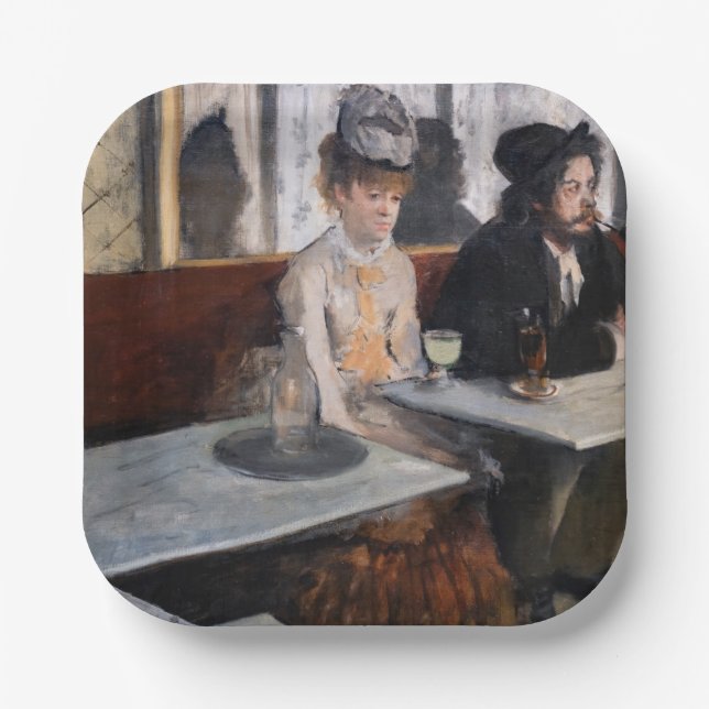 Edgar Degas - In a Cafe / The Absinthe Paper Plate (Front)