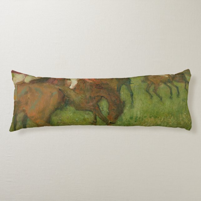 Edgar Degas | Jockeys, 1886-90 Body Cushion (Front)