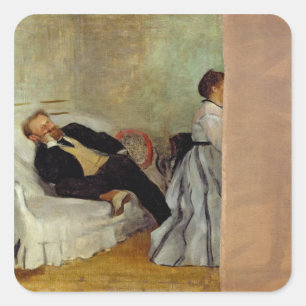 Edgar Degas Monsieur and Madame Edouard Manet Square Sticker