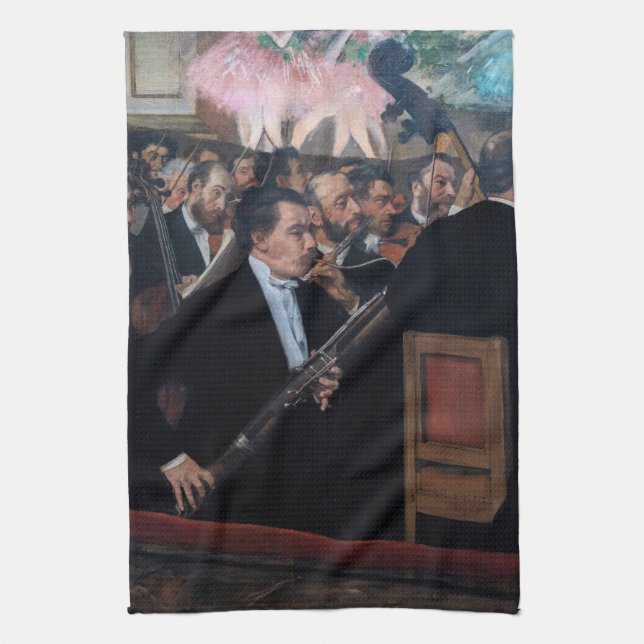 Edgar Degas - Orchestra at the Opera Tea Towel (Vertical)